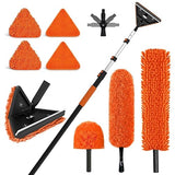 SISUPASSIE 26FT Reach Duster Cleaner Kit, Dusters for Cleaning with Extension Pole, Baseboard & Wall and Window Cleaner Mop for Fan Blades, High