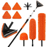 SISUPASSIE 26FT Reach Duster Cleaner Kit, Dusters for Cleaning with Extension Pole, Baseboard & Wall and Window Cleaner Mop for Fan Blades, High