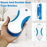 6.3" Multi Purpose Heavy Duty Scrub Brush with Non-Slip TPR, Cleaning Brush with Stiff Bristles for Tile Floors?Walls, Carpet, Tubs?Sink ?Blue