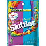 Skittles Flavor Mash-Ups Wild Berry and Tropical Candy, Resealable 7.2 ounce bag