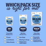BRAMI Lupini Beans Snack, Variety Pack | 7g Plant Protein, 0g Net Carbs | Vegan, Vegetarian, Keto, Plant Based, Mediterranean Diet, Non Perishable