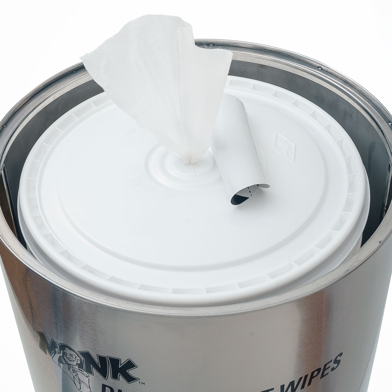 Monk Disinfecting Wipes Stainless Steel Stand W/Built-in Trash Can For Gym Disinfecting Wipes