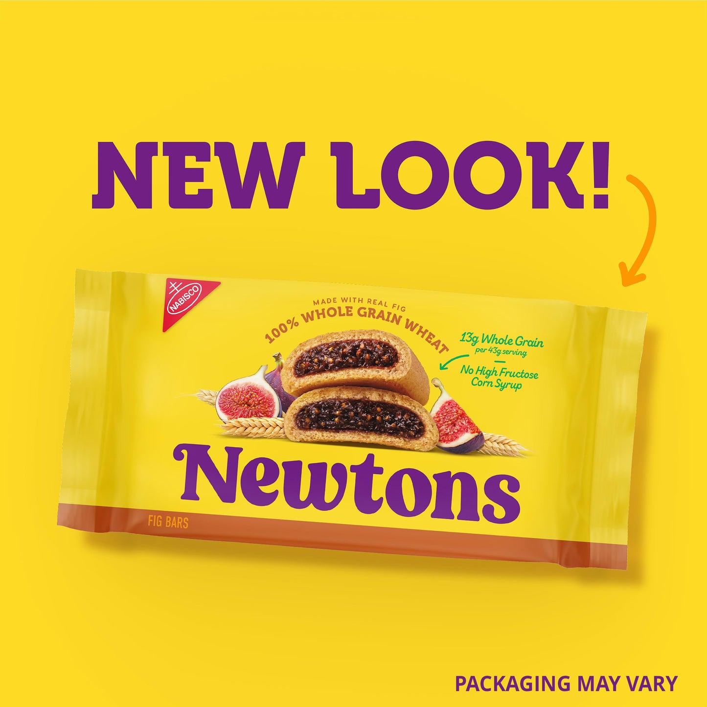 NEWTONS 100% Whole Grain Wheat Soft Baked Real Fruit Fig Bars, Fig Cookies, 10 oz