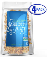 Julie's Real Grain Free Granola - Cacao Coconut - Gluten Free & Low Net Carb - Pack of 4
