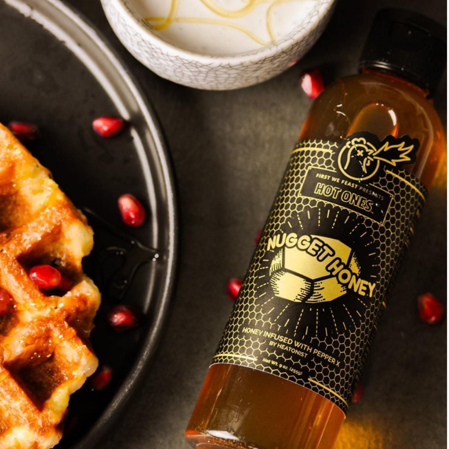 Nugget Honey by Hot Ones, Mild Heat Hot Sauce With Flavors of Honey, Gin & Pepper X, Made With All Natural Ingredients, 5 fl oz Bottle (1-Pack)
