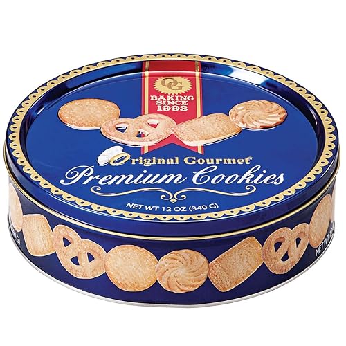 Original Gourmet Premium Cookies 12 oz Decorative Container