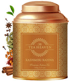 The Tea Heaven Kashmiri Kahwa Tea, Indian Loose Leaf Chai Tea with 6 All-Natural Ingredients, Spiced Green Tea, Loose Chai Tea for Hot or Cold