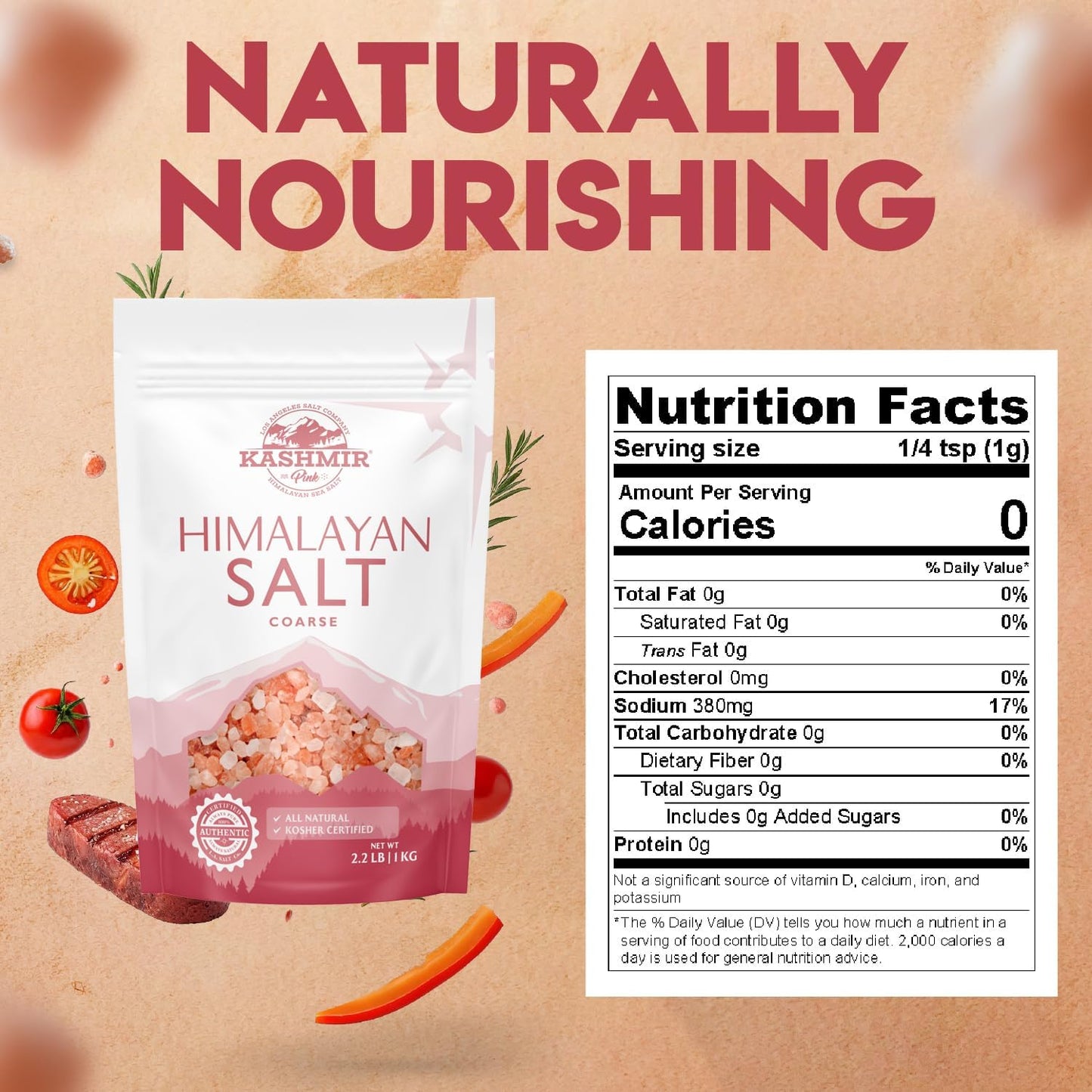 LA SALT CO Kashmir Pink Himalayan Salt COARSE 55 lbs | Pure, Food Grade with 84 Trace Minerals | Supports Healthy Circulation & Helps Reduce