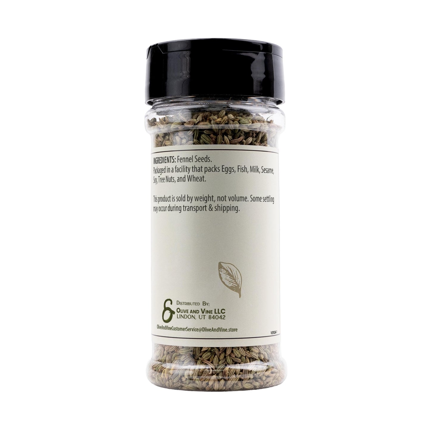 Olive & Vine Fennel Seed, Aromatic Spice, Seasoning for Roasts, Curries, and Breads, with Rich Tradition, Authentic Taste, For Global Recipes (3.52
