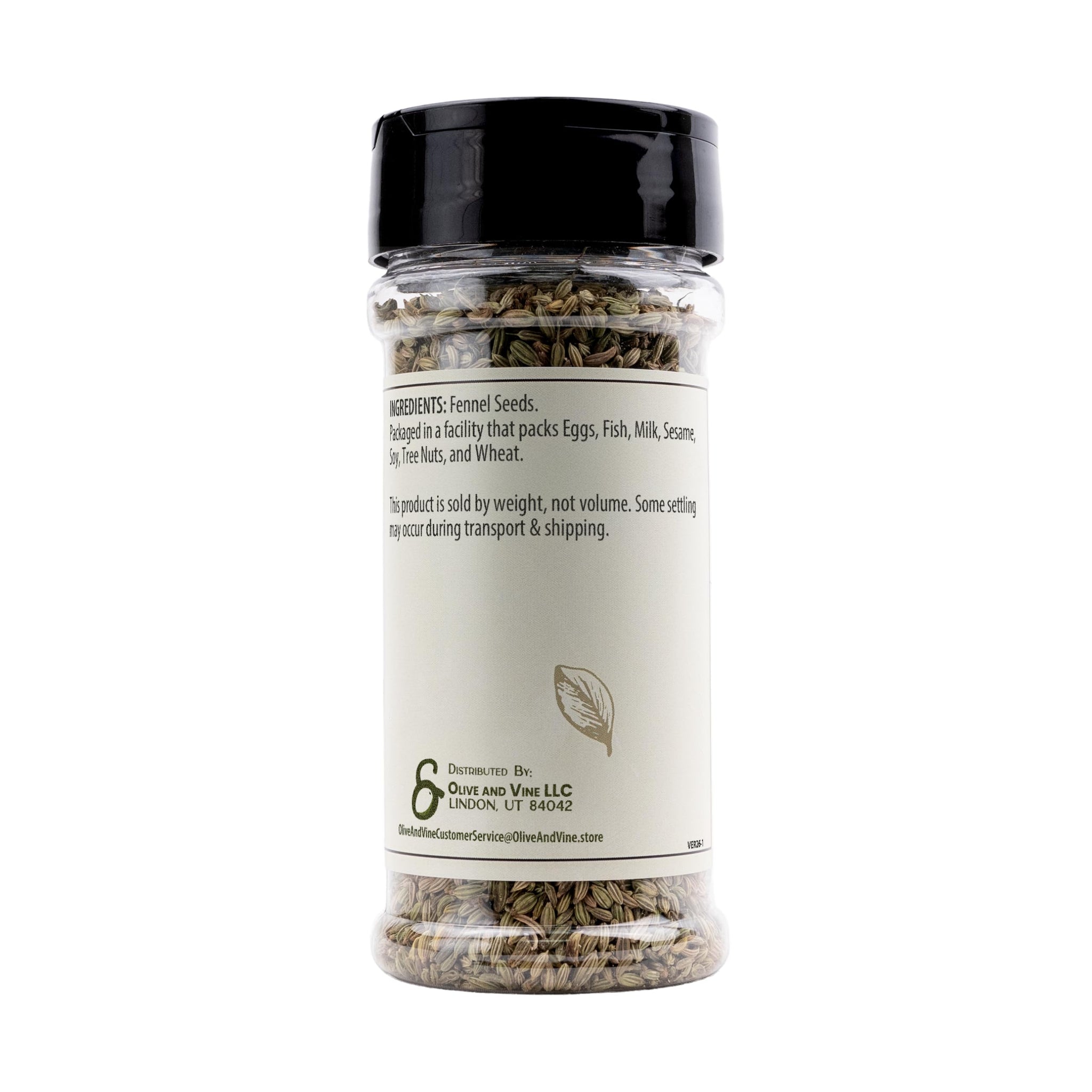 Olive & Vine Fennel Seed, Aromatic Spice, Seasoning for Roasts, Curries, and Breads, with Rich Tradition, Authentic Taste, For Global Recipes (3.52