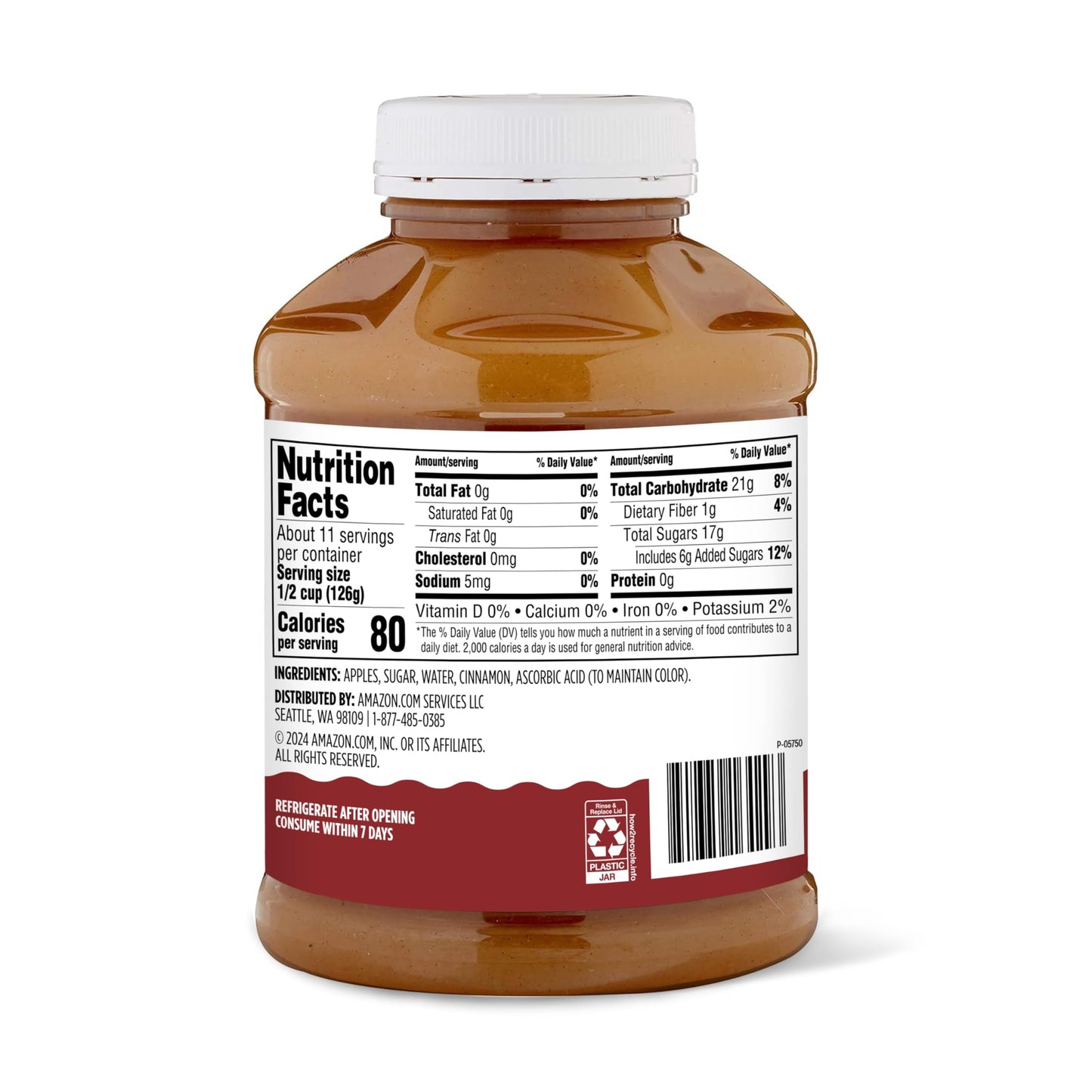 Amazon Grocery, Cinnamon Apple Sauce, 48 Oz