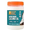 BetterBody Foods Organic Refined Coconut Oil, 28 Fl Oz, All Purpose Oil for Cooking, Baking, Hair and Skin Care