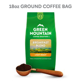 Green Mountain Coffee Roasters Breakfast Blend, Ground Coffee, Bagged 18 oz