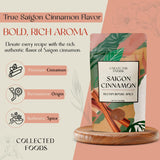 Collected Foods Premium Vietnamese Saigon Cinnamon Powder. Pure Ground blend for Baking, Cooking & Drinks. Bold Flavor Cinnamon blend in 2oz Pack