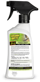 Cerama Bryte Granite and Quartz Daily Cleaner & Polish Safely Also Use On Marble Soapstone Quartz Quartzite Slate Limestone Corian Laminate Tile