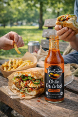 Chile De Arbol Hot Sauce by Fresco Sauce- Arbol Chilies - Mango - Flavorful - All Natural- Vegan - Gluten Free - 5 fl oz