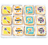 Congrats Gift Cookies Congratulations Gift Basket 12 PACK For Kids Men Women Graduation Friend | Nut Free | Kosher