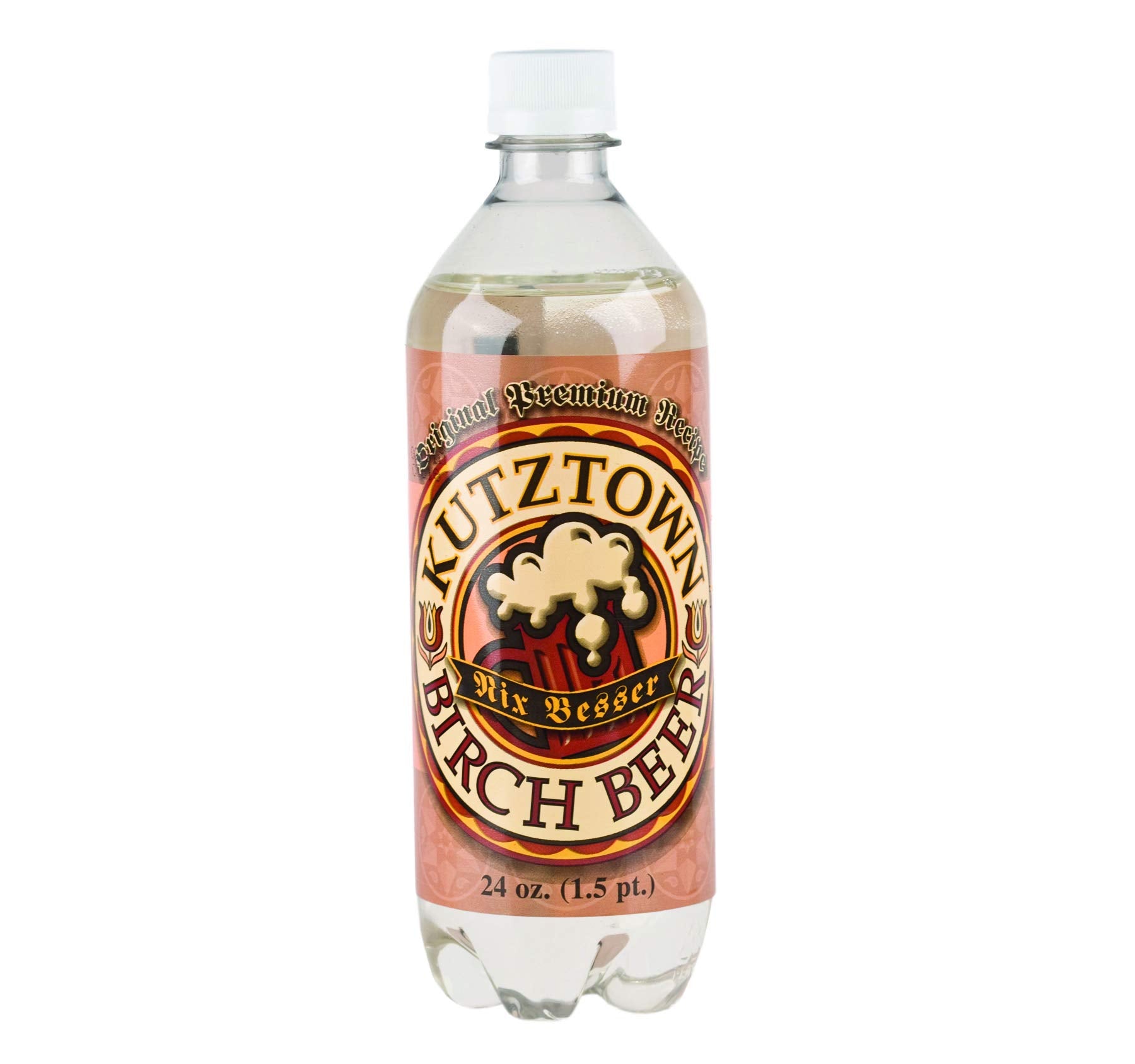 Kutztown Soda- Your Choice of 9 Flavors in a Case Pack of 24/24 oz. Bottles (White Birch Beer)