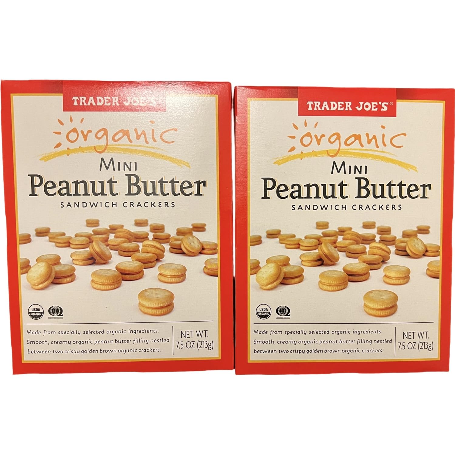 Trader Joe's Organic Mini Peanut Butter Sandwich Crackers (Pack of 2)