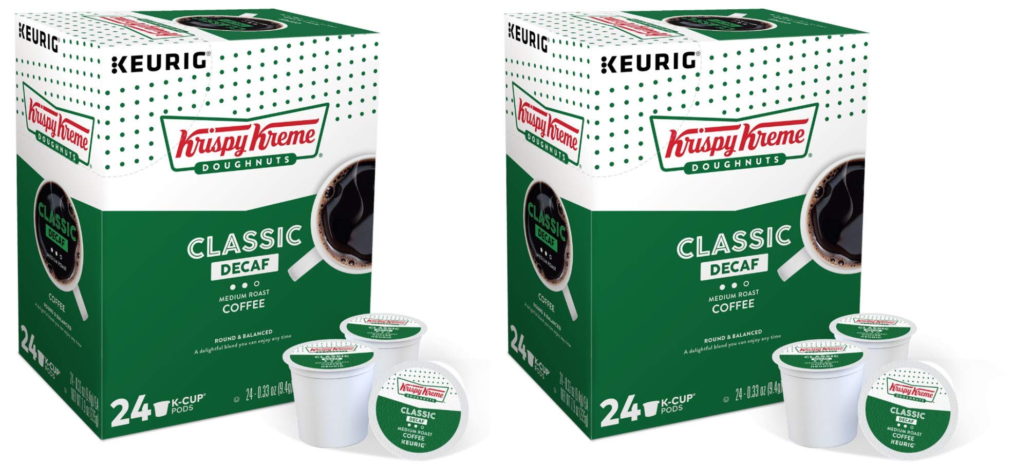 Krispy Kreme Donuts Decaf House Coffee - 48 K Cup Packs