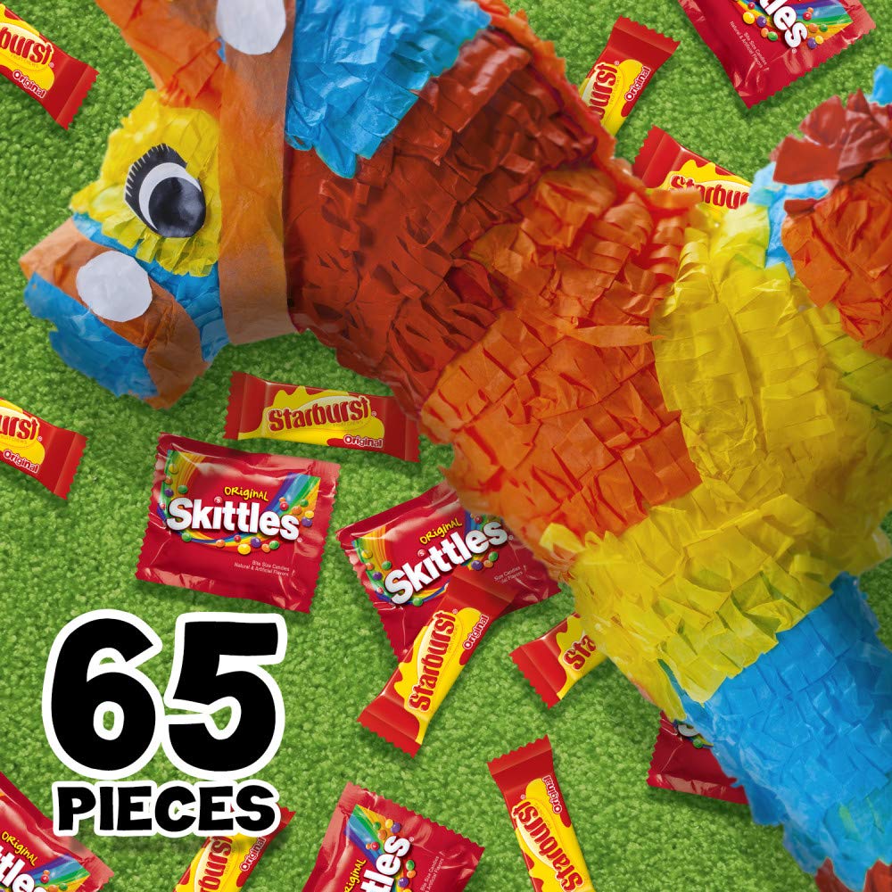 SKITTLES & STARBURST Candy Fun Size Variety Mix 31.9-Ounce Bag, 65 Pieces