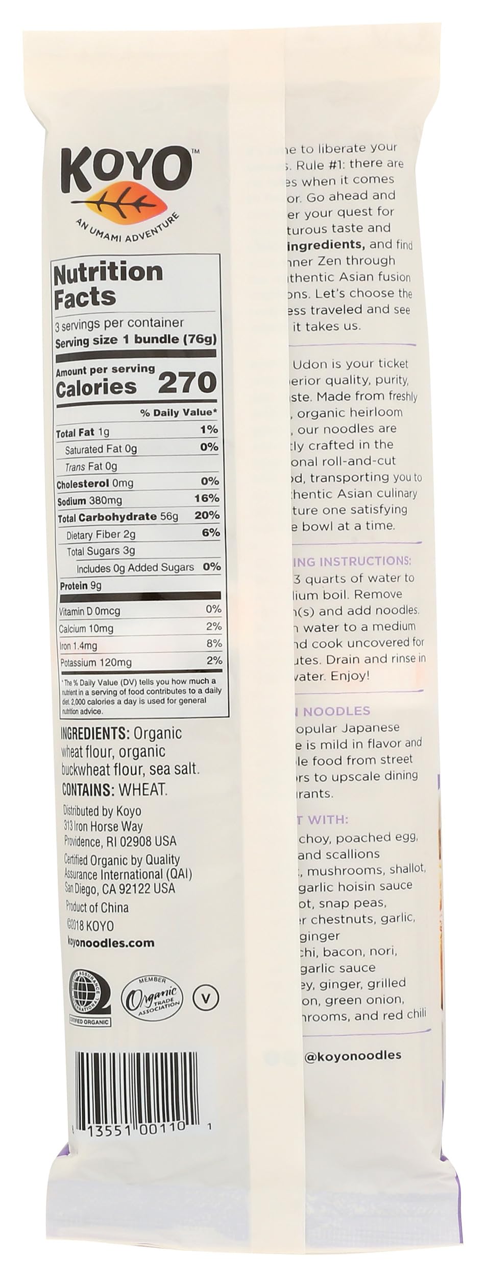 Koyo Organic Soba - 8 oz