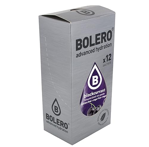 Bolero- Sugar Free Drink Mix Packets Black Currant Fruit Flavors | Powdered Flavored Water Packets | 36 Small Sachet On The Go Packets
