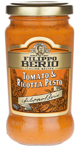 Filippo Berio Pesto, Tomato & Ricotta, 6.7 Ounce Glass Jar, Gluten Free, Non-GMO