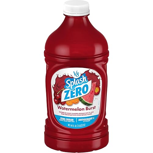 V8 Splash Zero Sugar Watermelon Burst Flavored Beverage, 64 fl oz Bottle