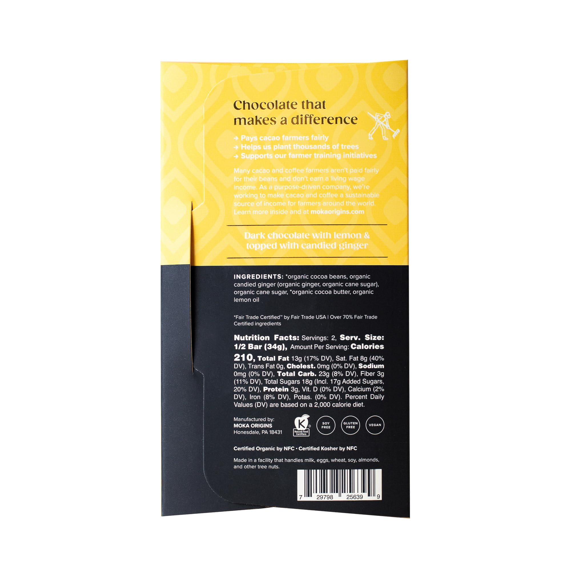 Moka Origins Organic Chocolate Bar Pack - Bean-to-Bar, Direct & Fair Trade, Small-Batch, Ethically Sourced, Gourmet, Artisan Craft Chocolate (12-Pack