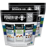 Gourmet Nut Power Up Trail Mix, 2 Pack of 36 Ounce Bags - 100% Natural, Mega Omega Blend, High Energy Snack Assorted - 48 Count Individually Wrapped