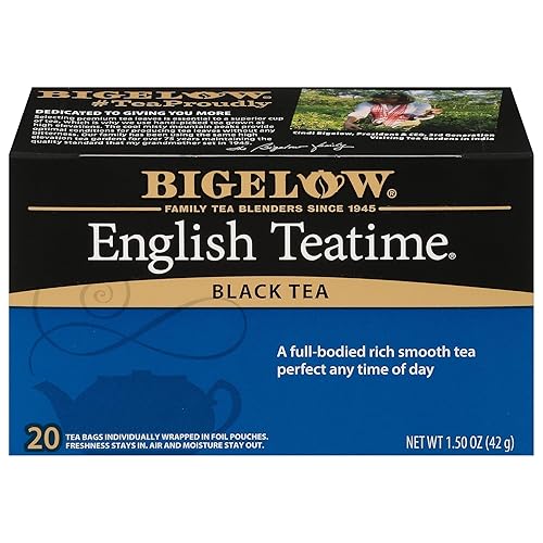 Bigelow English Teatime Black Tea Bags, 20 Count Box (Pack of 2)