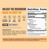 Organic Mushroom Coffee - 30% Beta-Glucans, Arabica Instant Coffee Infused with Fungipure™ Mushrooms - Lions Mane, Reishi, Turkey Tail, 72 Grams - 36