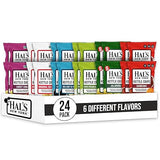 Hal's New York Kettle Cooked Potato Chips, Variety Pack, 6 Flavors, 2 Oz (Pack of 24)