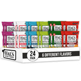 Hal's New York Kettle Cooked Potato Chips, Variety Pack, 6 Flavors, 2 Oz (Pack of 24)
