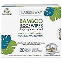 NatureZway Bamboo Floor Wipes|20 Wipes|Natural Bamboo Rayon|Soft and Durable|Works on Wood,Laminate,Tile|Compatible with Most Floor Cleaning