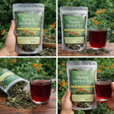Muicle Herbal Tea - Hojas de Mexican Honeysuckle (Justicia spicigera) - Jumbo Size - Net Wt. 113 g (4 oz) - Natural Sun-Dried Loose Leaves