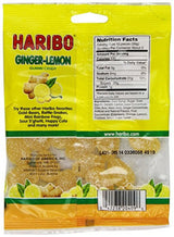 Haribo Gummy Candy, Ginger Lemon, 4 Ounce