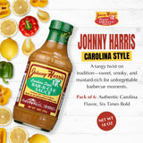Johnny Harris Carolina Style Bar-B-Cue Sauce, Authentic Carolina Mustard BBQ Sauce, Tangy Mustard Grilling, Sweet and Gluten-Free Barbecue Sauce