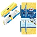 LOLA Cellulose SqueezeMatic Butterfly Sponge Mop Refill, 9", 2 Pack, Floor Cleaning, Comparable w/Quickie Type S Sponge Mop Refill