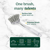 Cuisinart Dish Brush with Handle 2 Pack - Kitchen Scrub Brush for Dishes, Pots & Pans, Non-Scratch Dish Scrubber, Firm Bristles for Sink & Cookware