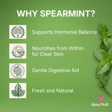 Aluna Well Organic Spearmint Tea - Supports Hormonal Balance and Wellness for Women, 4 Week Loose Leaf Herbal Tea, Caffeine-Free, 2 oz