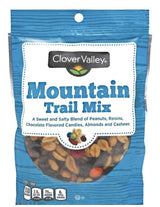 Clover Valley Mountain Trail Mix Jumbo Family Size in 24 oz Re-sealable Bag- Includes Salty Peanuts, Raisins, Chocolate Coated Candy, Almonds,
