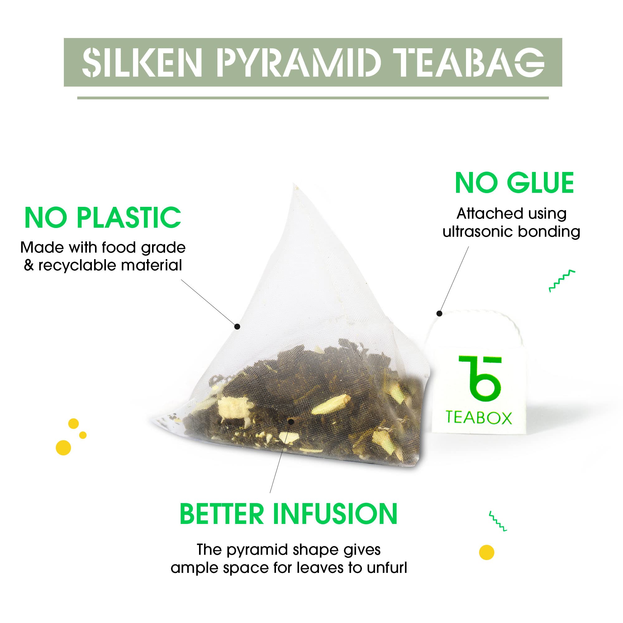 Teabox Premium Darjeeling Green Tea With Jasmine Flowers| 100% Whole Leaf & 0% Bitterness | Green Tea From The Himalayas | 50 Tea Bags (Low Caffeine)