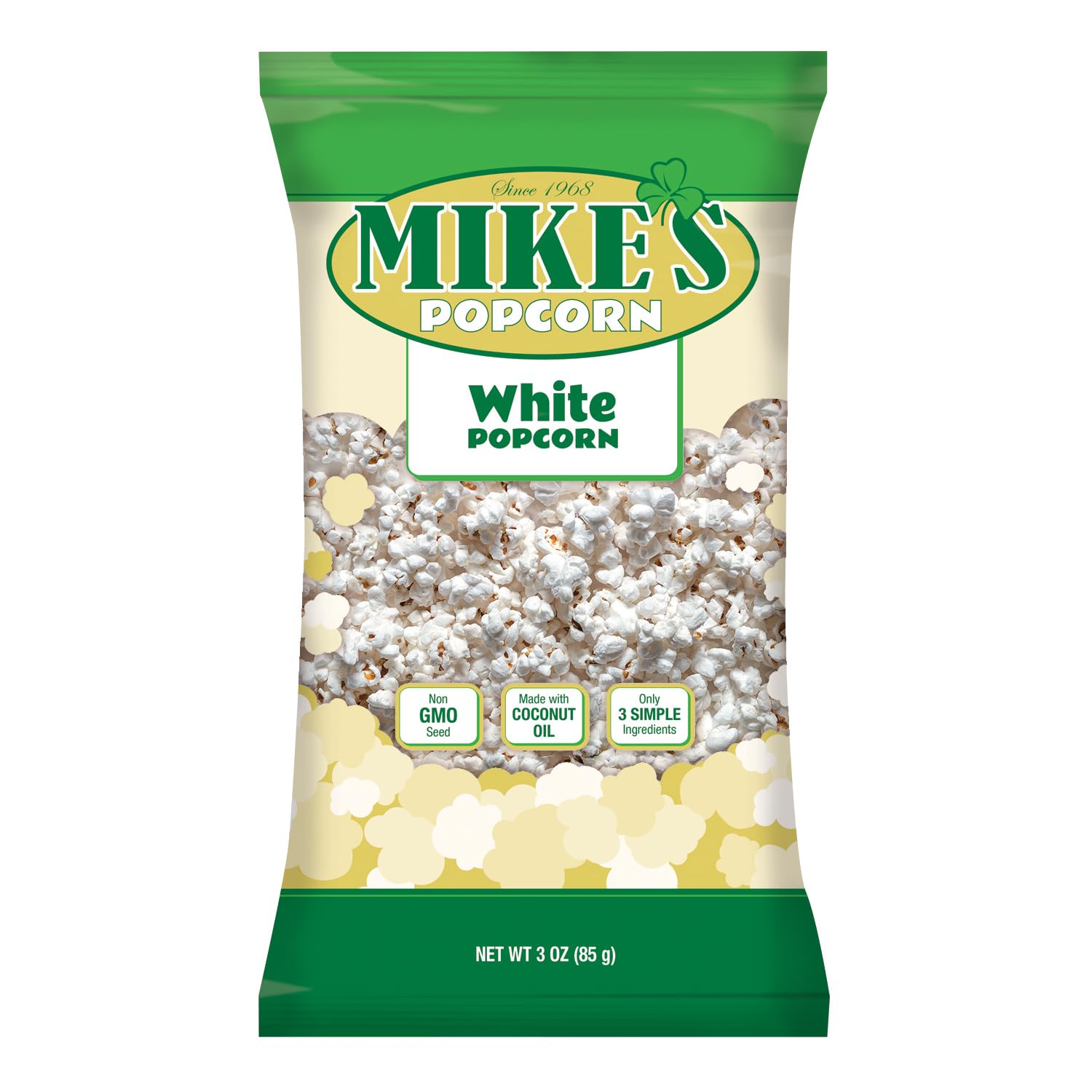 Mike's Popcorn - Traditional White Delight, Premium Classic Popcorn Cooked, Large 14 Oz Bag
