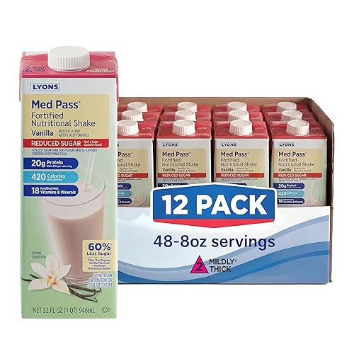 MED PASS® 2.0 Fortified Nutritional Shake, Reduced Sugar Vanilla Flavor High-Protein, Calorie-Forward Nutrition for Reduced Appetites, Vitamin