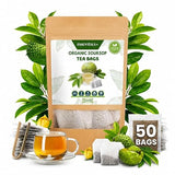 Premium Soursop Leaf Tea Bags 50 Count (4oz) | Graviola Herbal Tea Caffeine Free | Natural Antioxidant Wellness Tea | Hojas de Guanabana