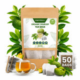 Premium Soursop Leaf Tea Bags 50 Count (4oz) | Graviola Herbal Tea Caffeine Free | Natural Antioxidant Wellness Tea | Hojas de Guanabana