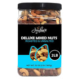 Jaybee’s Unsalted Mixed Nuts | 32 oz | Gourmet Roasted Deluxe Nut Mix with Cashews, Almonds, Pecans, Hazelnuts, Brazil Nuts (No Peanuts) | Keto, Vegan