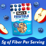 That’s it. Fruitola Fruit Granola - Blueberry, 12g Plant-Based Protein, 5g Fiber from Fruit, 100% Real Fruits, Only 4 Ingredients, Zero Added Sugar